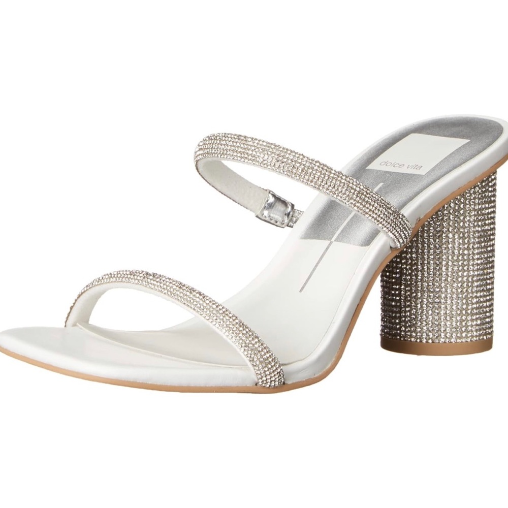Dolce Vita Silver Heeled Sandals